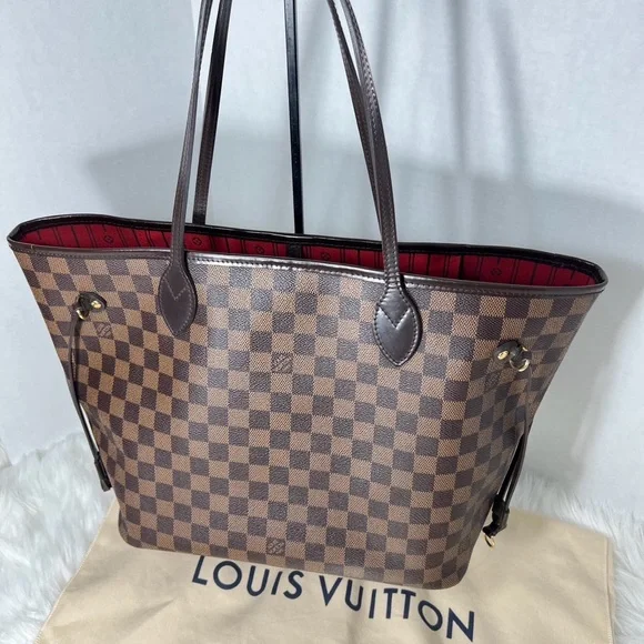LV Neverfull Mm Damier Ebene Tote Bag - Picture 3 of 17